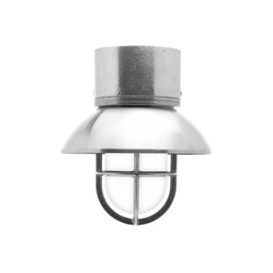 Kaj loft krom E27 lös skärm takmontering opal kupa